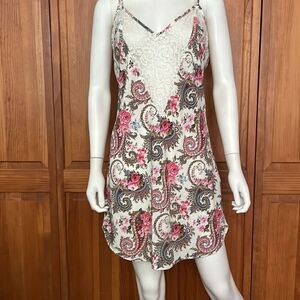 Victoria’s Secret Vintage Paisley Nighty Sexy Nightgown Large